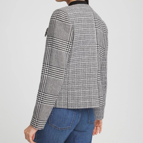 Chico’s NWT Mixed Tweed Fringe Wool Blend Black & White Blazer Jacket NWT Sz 6 - Picture 9 of 9